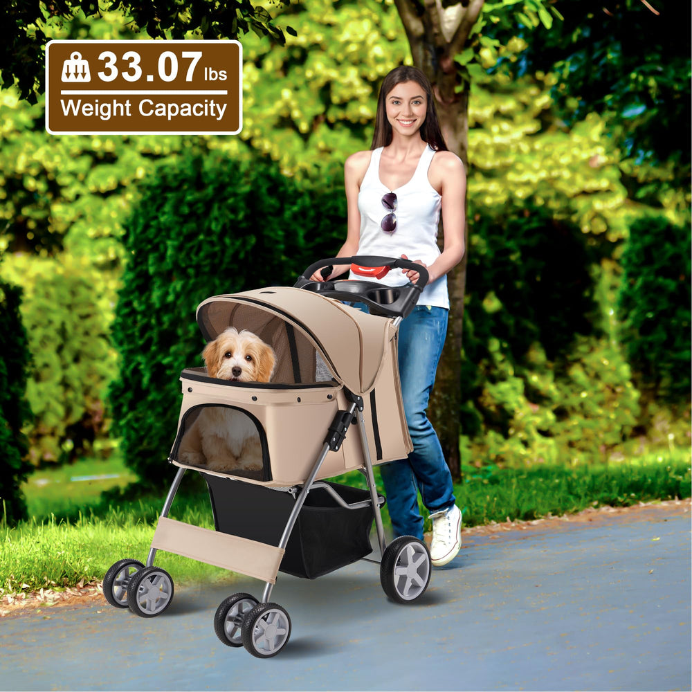 Azaeahom Carrito Mascota Plegable para almacenamiento fácil en casa o coche.