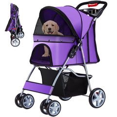 Azaeahom carrito con malla transpirable para mascotas, ventilación útil