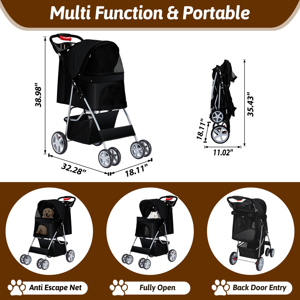 Azaeahom Paseador Mascotas, malla ventilada, mantiene a tu mascota fresca durante el paseo.