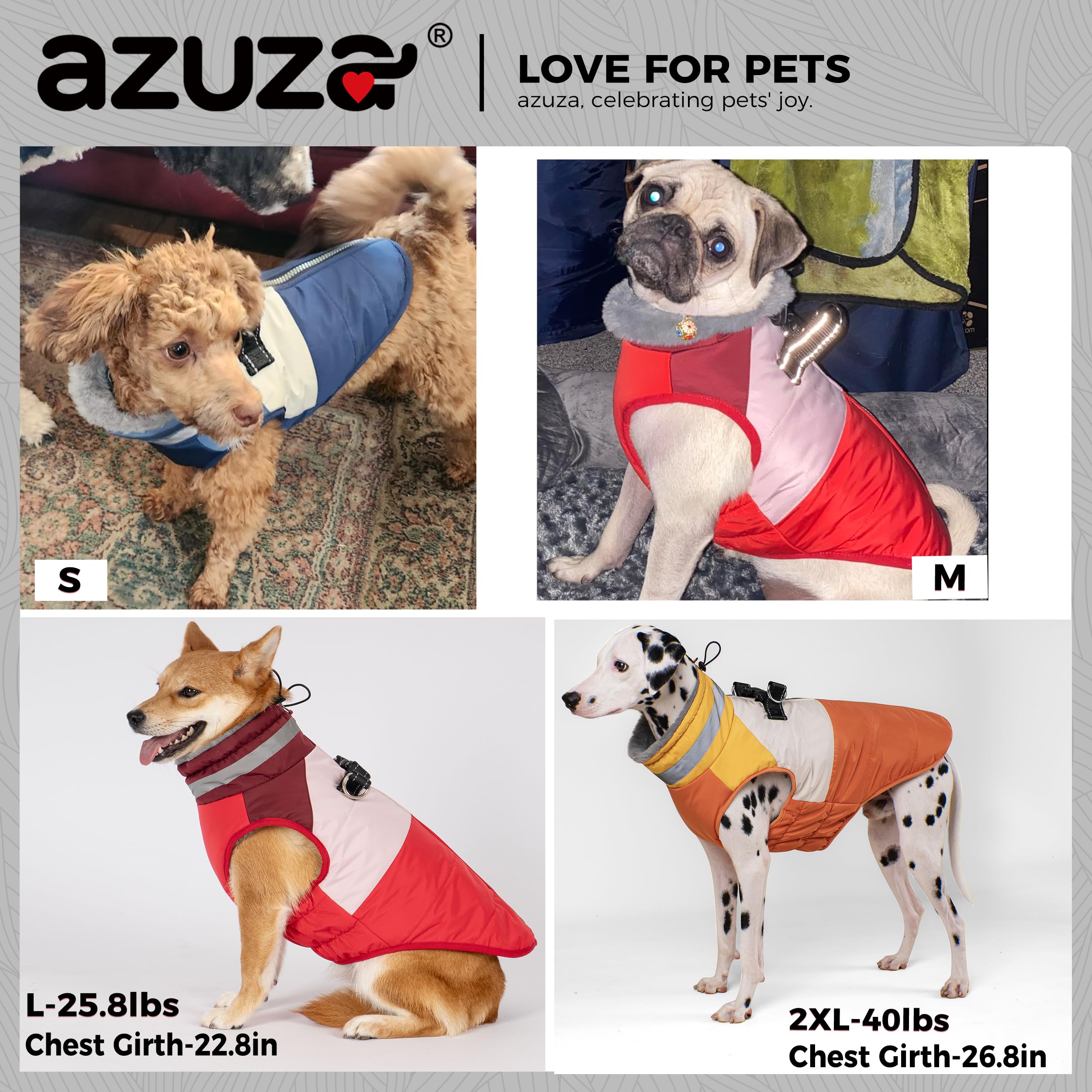 Azuza chaqueta de doble capa, protección contra viento.