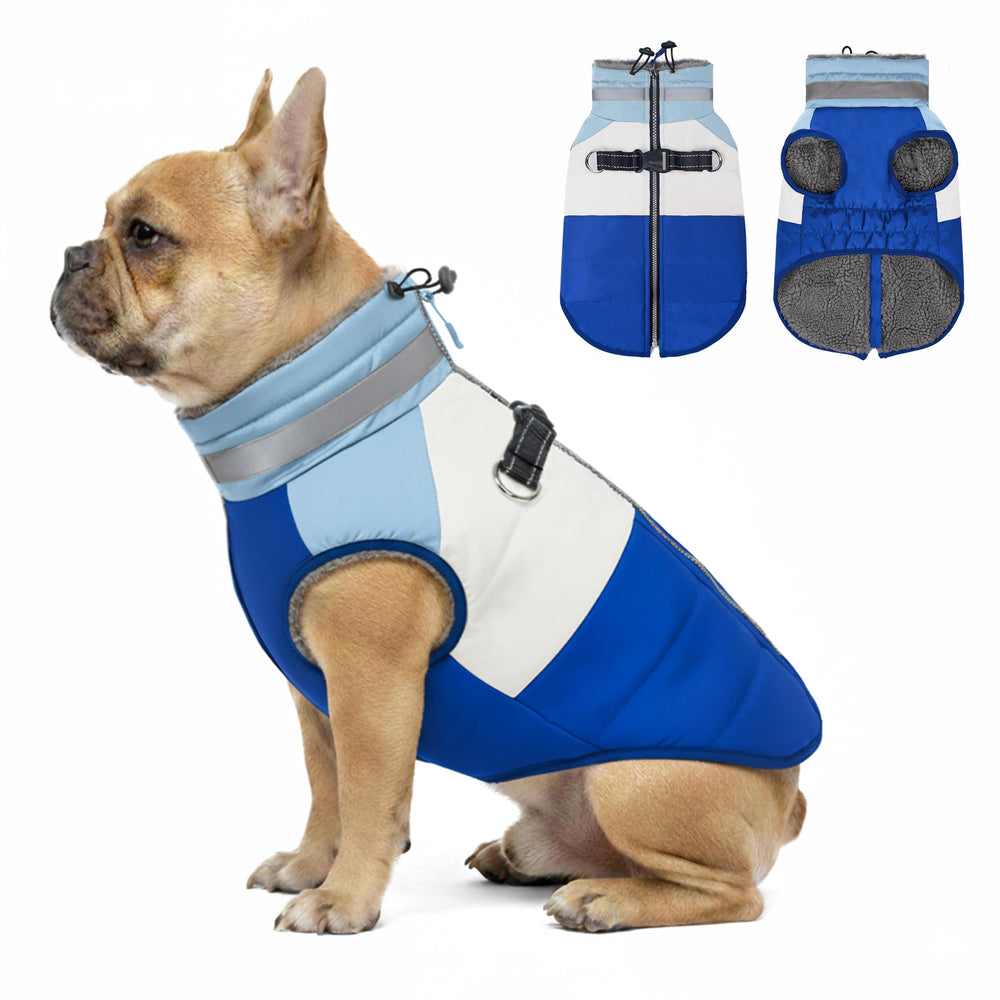 Azuza chaqueta impermeable para perro, cierre trasero fácil de colocar.