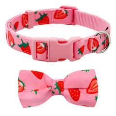azuza collar con lazo rosa para perros grandes, cómodo y seguro.