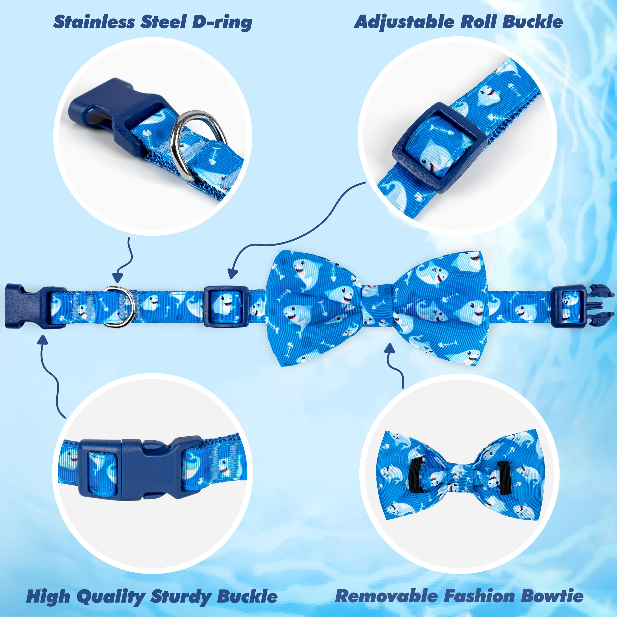 Azuza collar ajustable para perros pequeños, suave y cómodo.