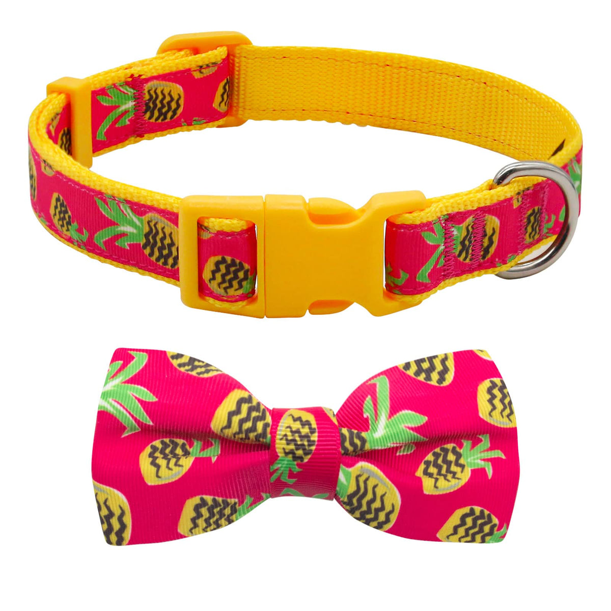 Azuza collar con lazo, vista frontal grande, ideal para paseos diarios.