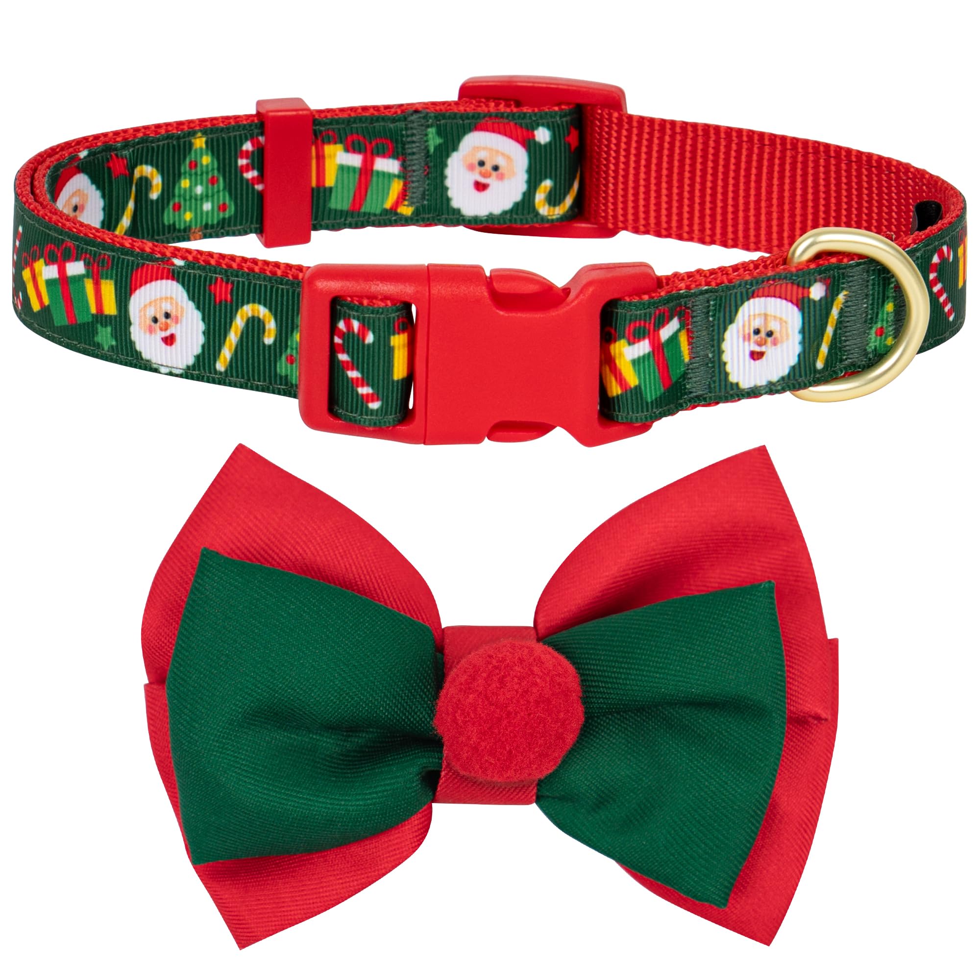 Collar azuza con estampado navideño Santa, ideal para fotos familiares