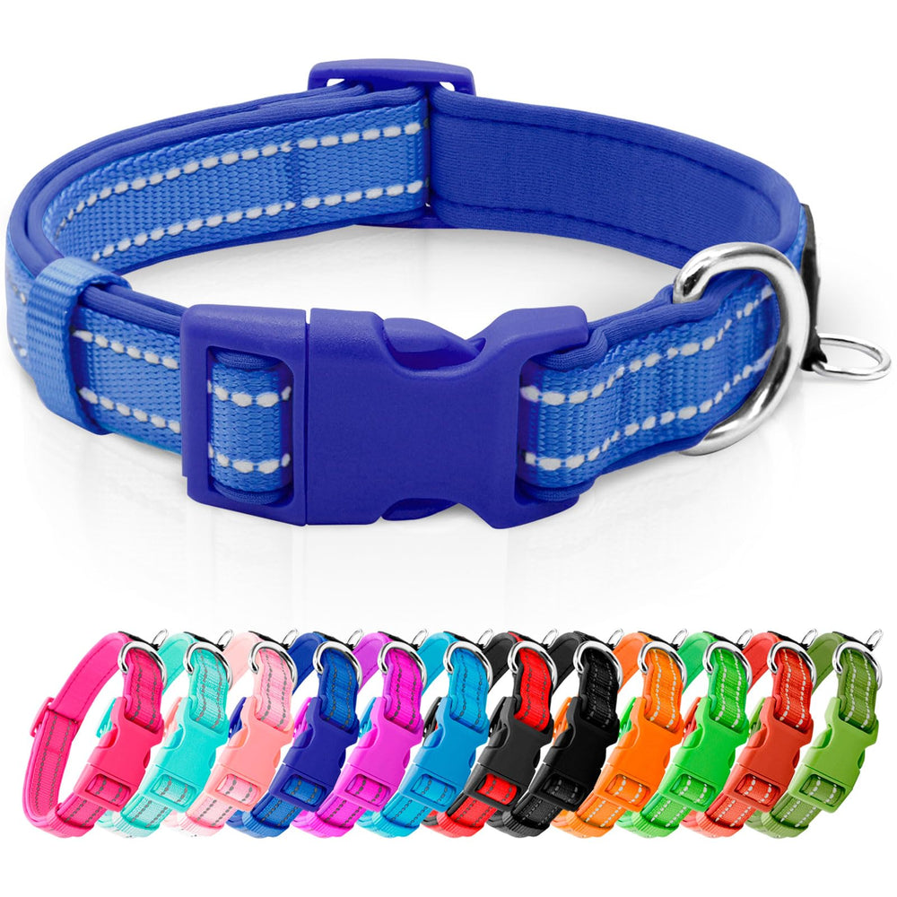 Collar azuza con banda reflectante para mayor visibilidad nocturna