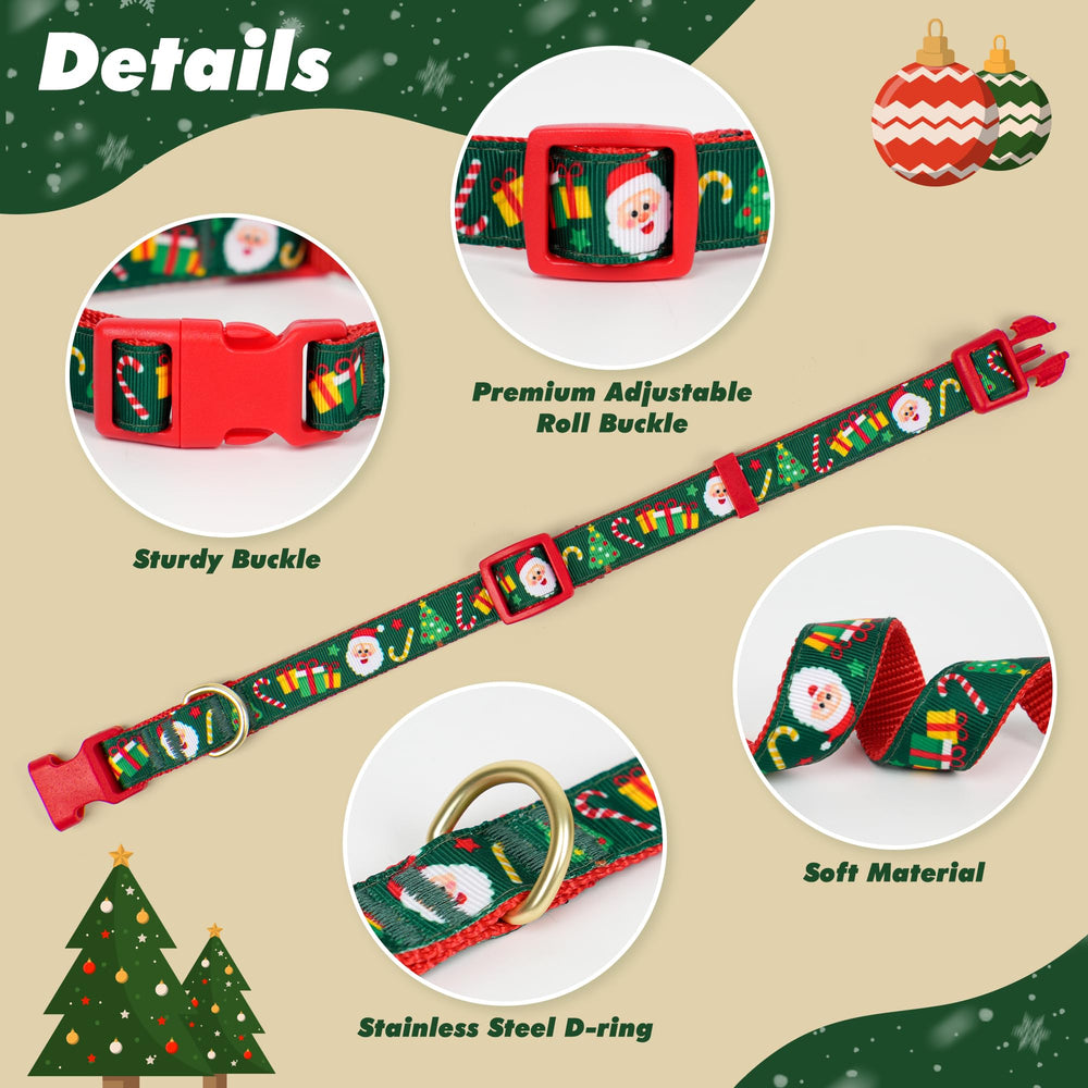 Perro luciendo collar navideño en fiestas y celebraciones
