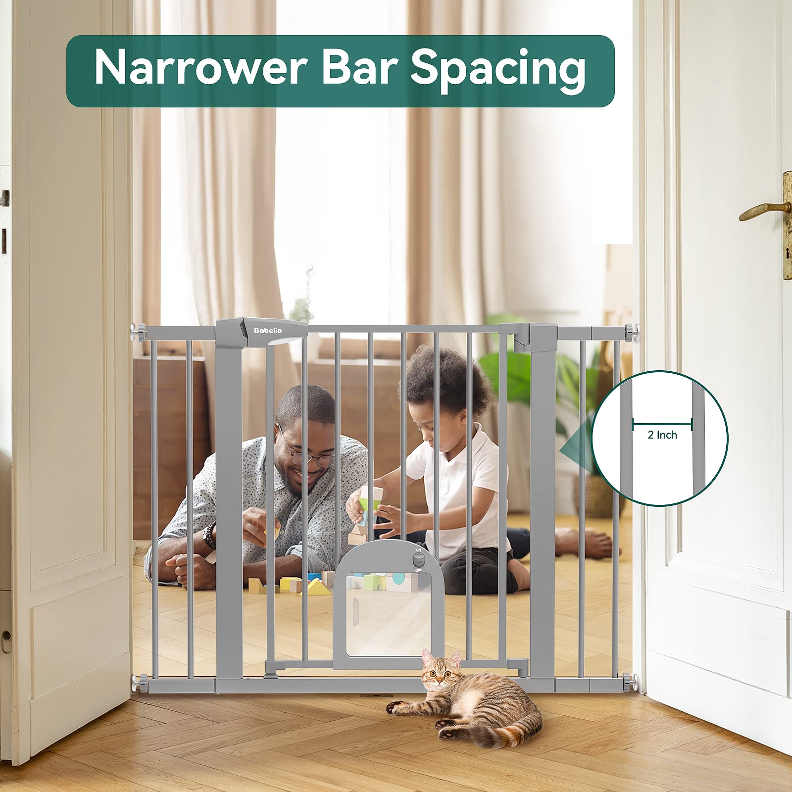 BABELIO Babygate: kit completo de instalación para varias ubicaciones.