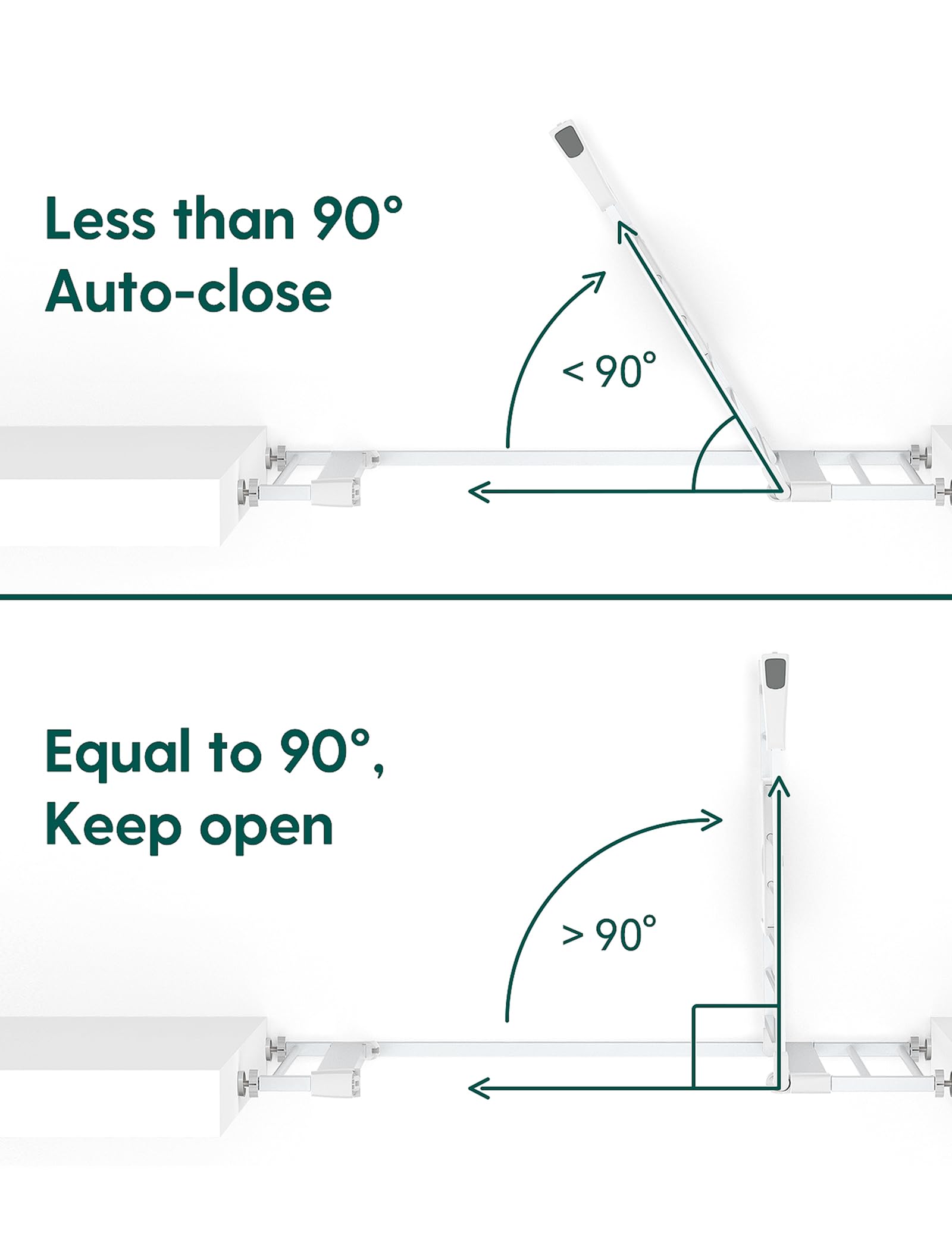 BABELIO pressure-mount kit enables quick, wall-safe setup.