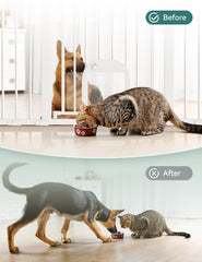 Babelio puerta-gato ajustable para evitar peleas entre mascotas.