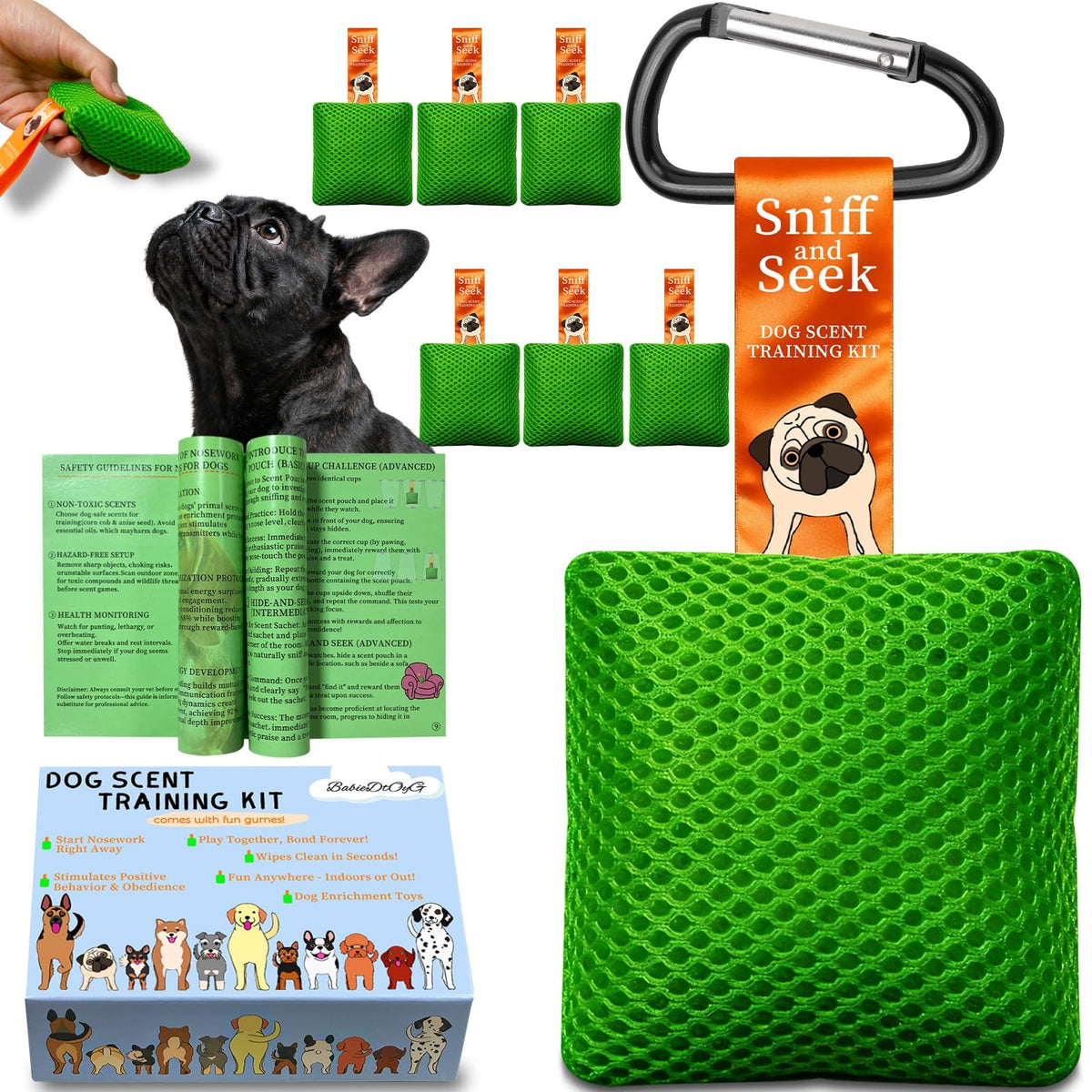 BabieDtOyG kit de entrenamiento olfativo para perros, enfoque en nariz y vínculo
