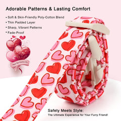 Collar Babole Pet Valentines ajustable para perro pequeño, cómodo y ligero.
