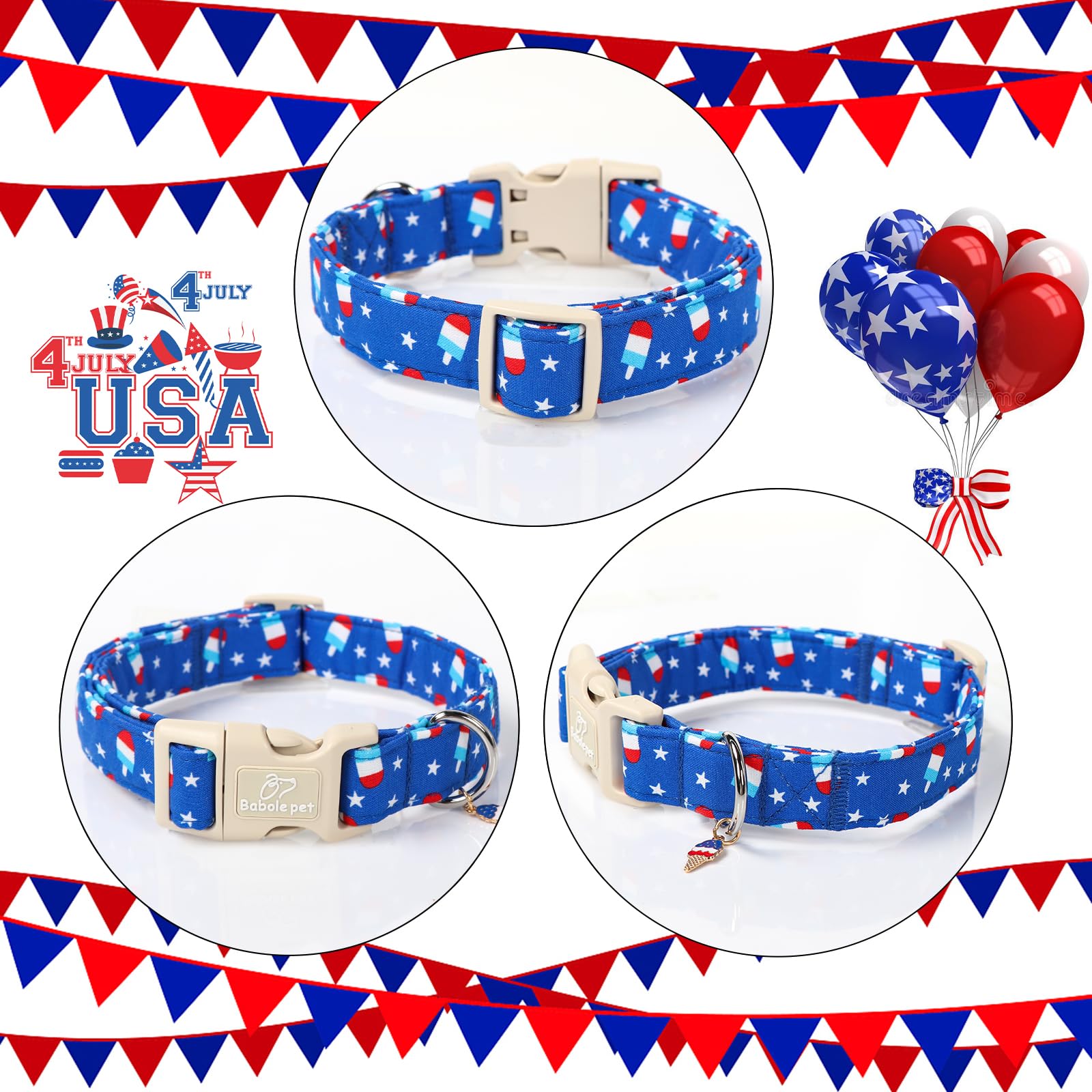 Collar Babole Pet con cierre reforzado para mayor durabilidad.