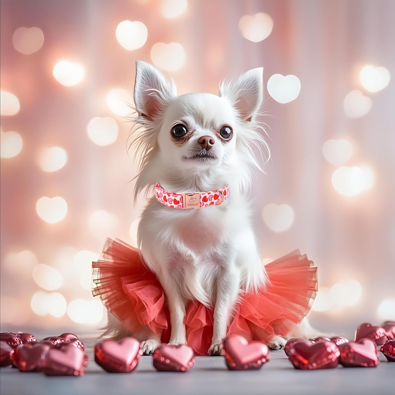 Collar Babole Pet ideal para sesiones de San Valentín.