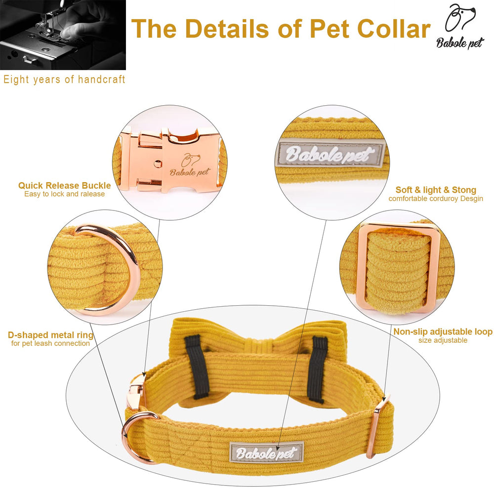 Collar Babole Pet con hebilla metálica, ajuste fácil para perros en crecimiento.