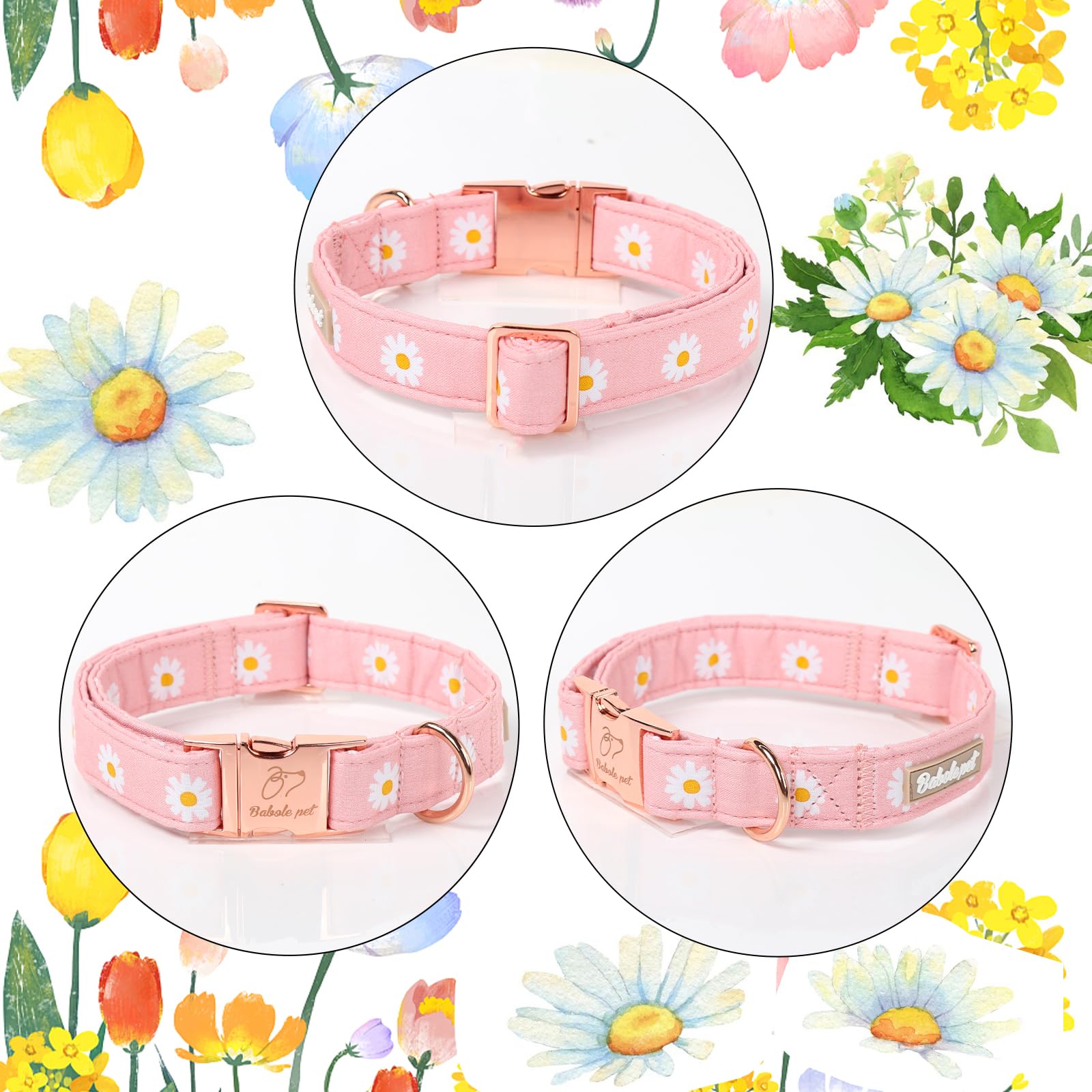 Collar Babole Pet impreso vibrante con diseño atractivo para salir