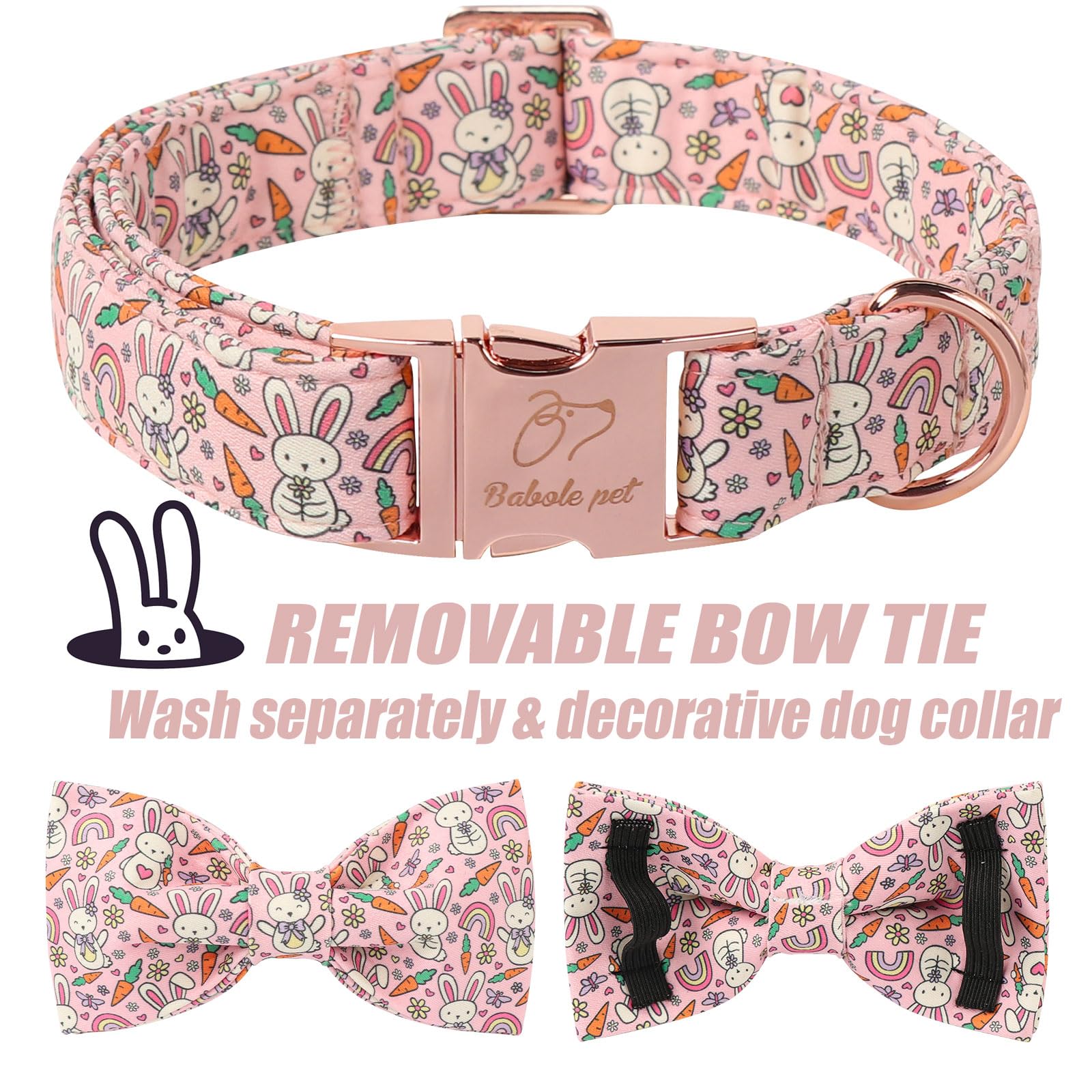 Collar ajustable Babole Pet, cuello 41–61 cm, forma cómoda