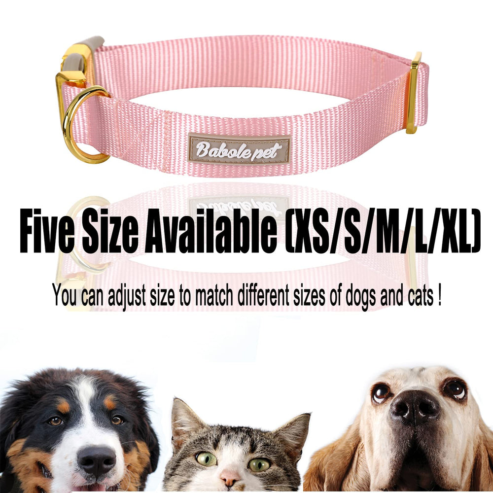 Babole Pet collar nylon rosado, regalo ideal para amantes de mascotas.