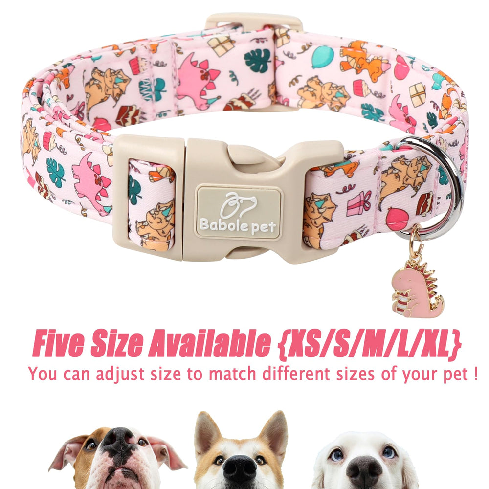 Collar Babole Pet perro usando collar rosa añade estilo y seguridad