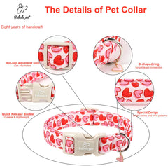 Interior acolchado suave del collar Babole Pet Valentines para mayor comodidad.