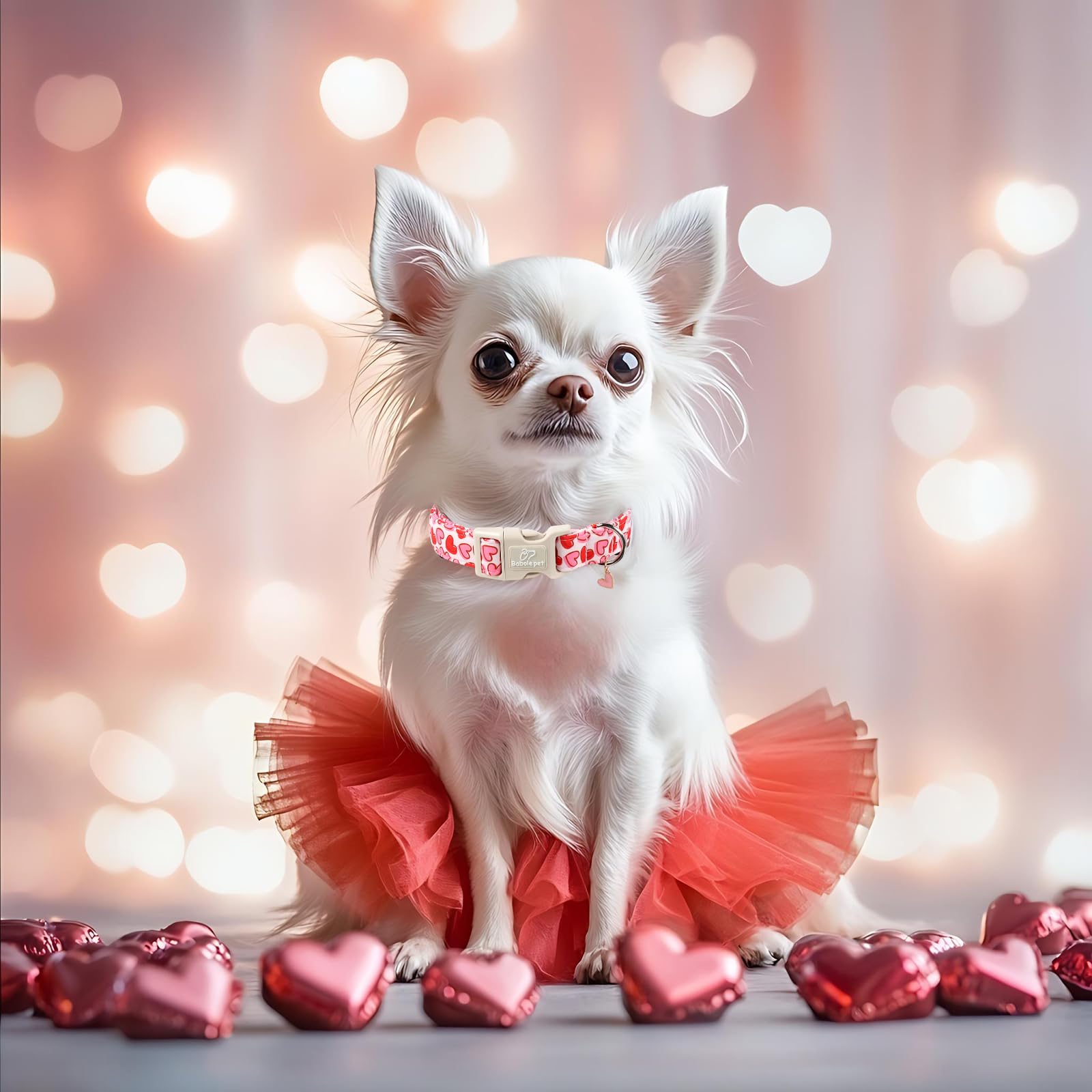 Regalo dulce Babole Pet Valentines para mostrar amor al perro.