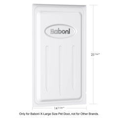 Baboni cubierta de metal para puerta de mascotas, resistente para uso diario en pared.