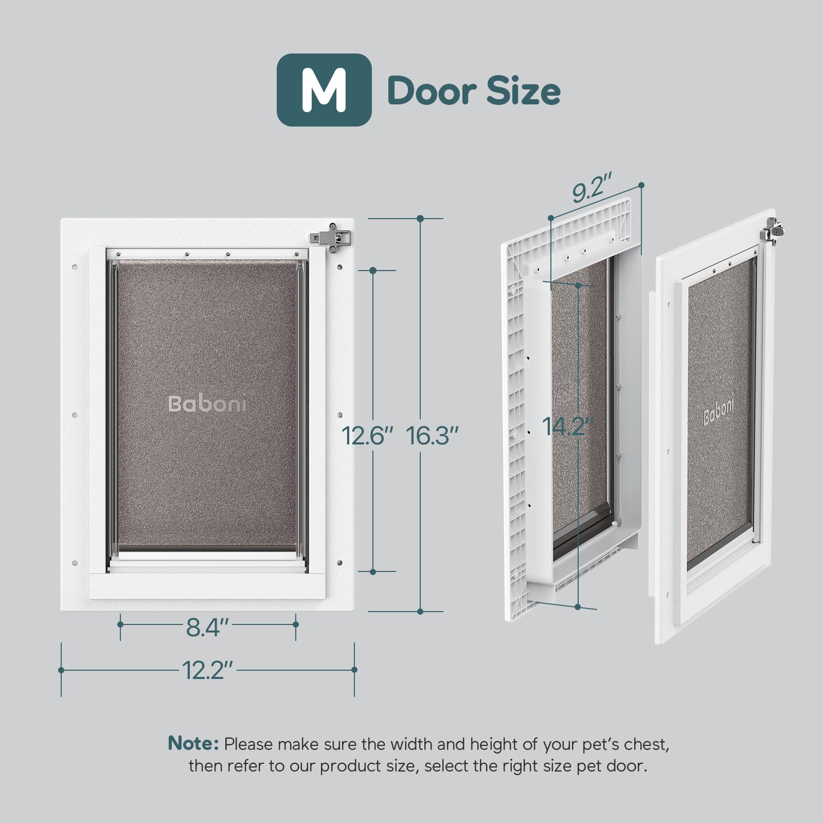 Baboni panel de metal con cierre para mayor seguridad
