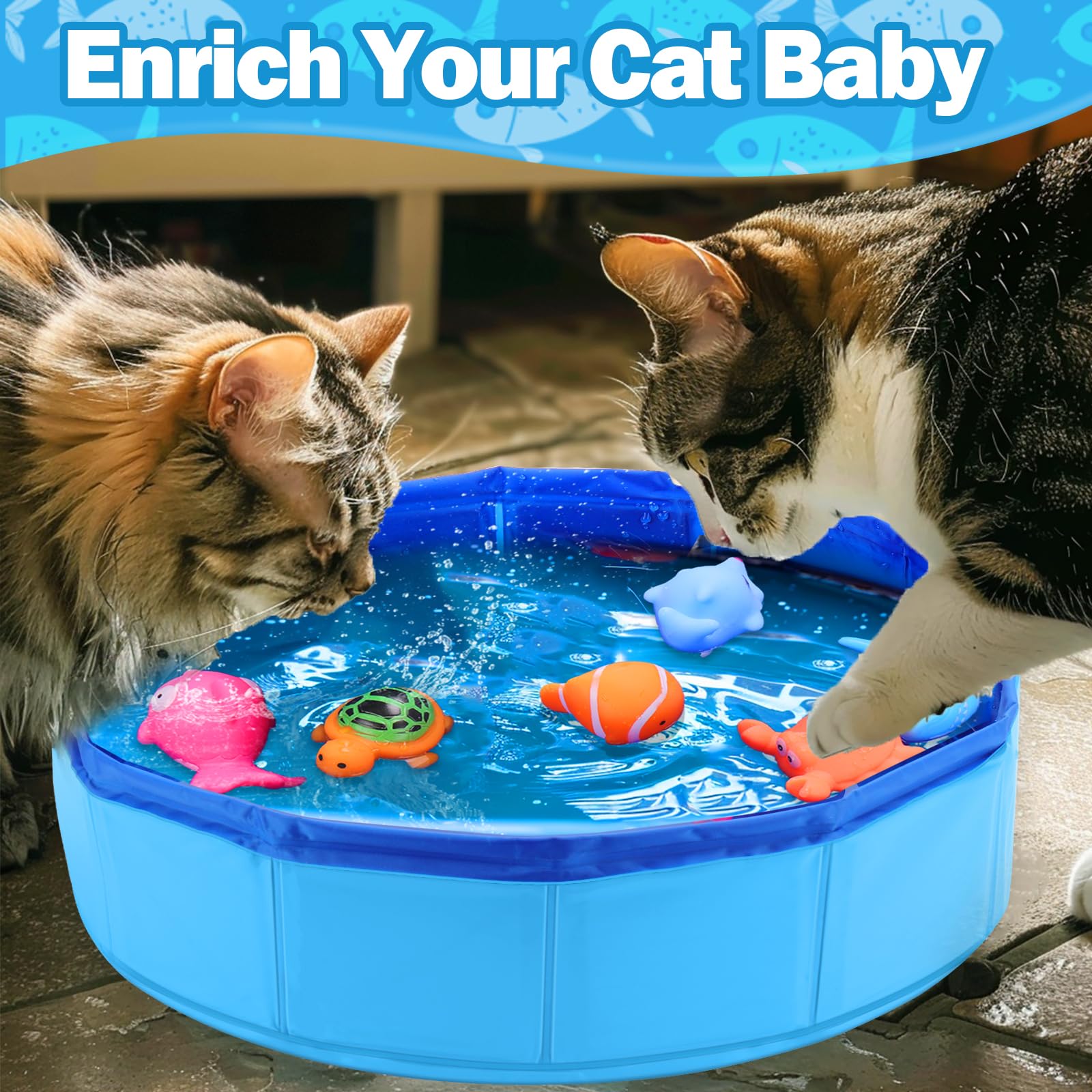 BABORUI pez flotante en acción, ideal para gatos que persiguen presas