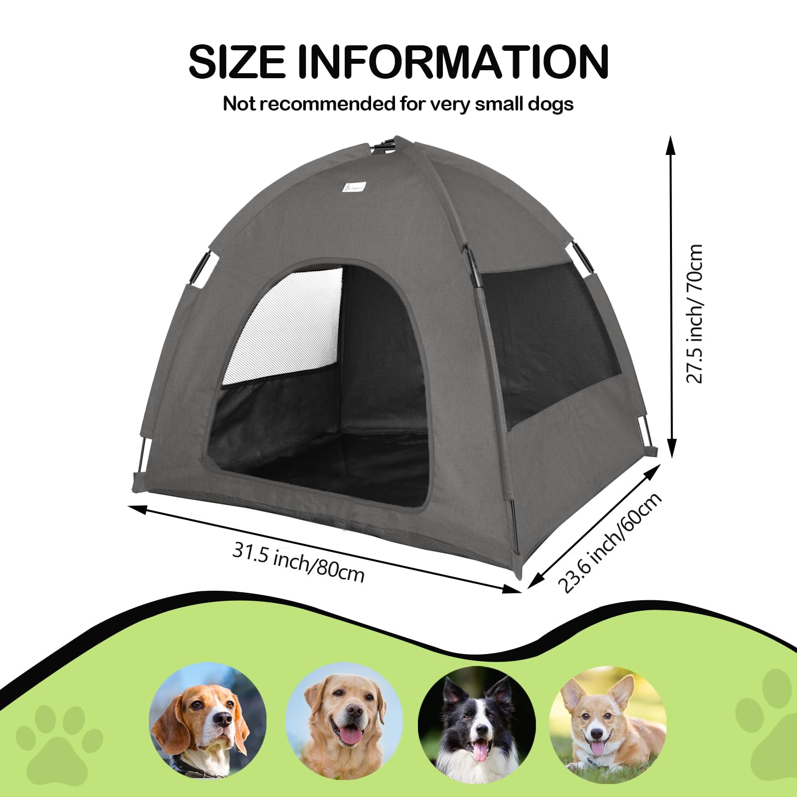 Babyezz, nido interior gris cómodo para gatos y perros pequeños.