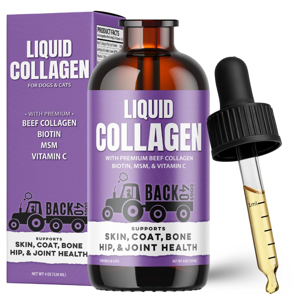 Back 40 Dogs Collagen: producido en EE. UU. con control de calidad.