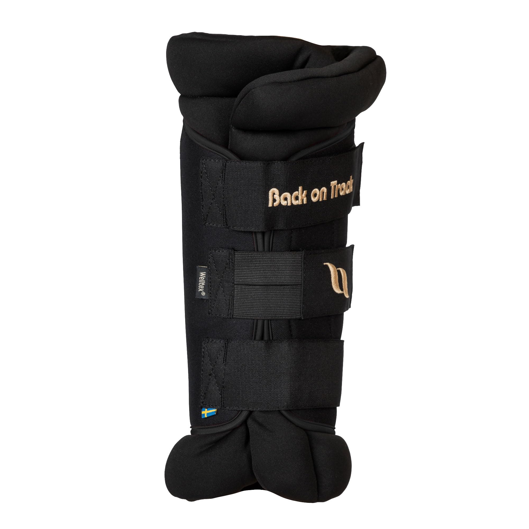 Tecnología Welltex en botas Back on Track para corvejón, mejora la circulación y confort.