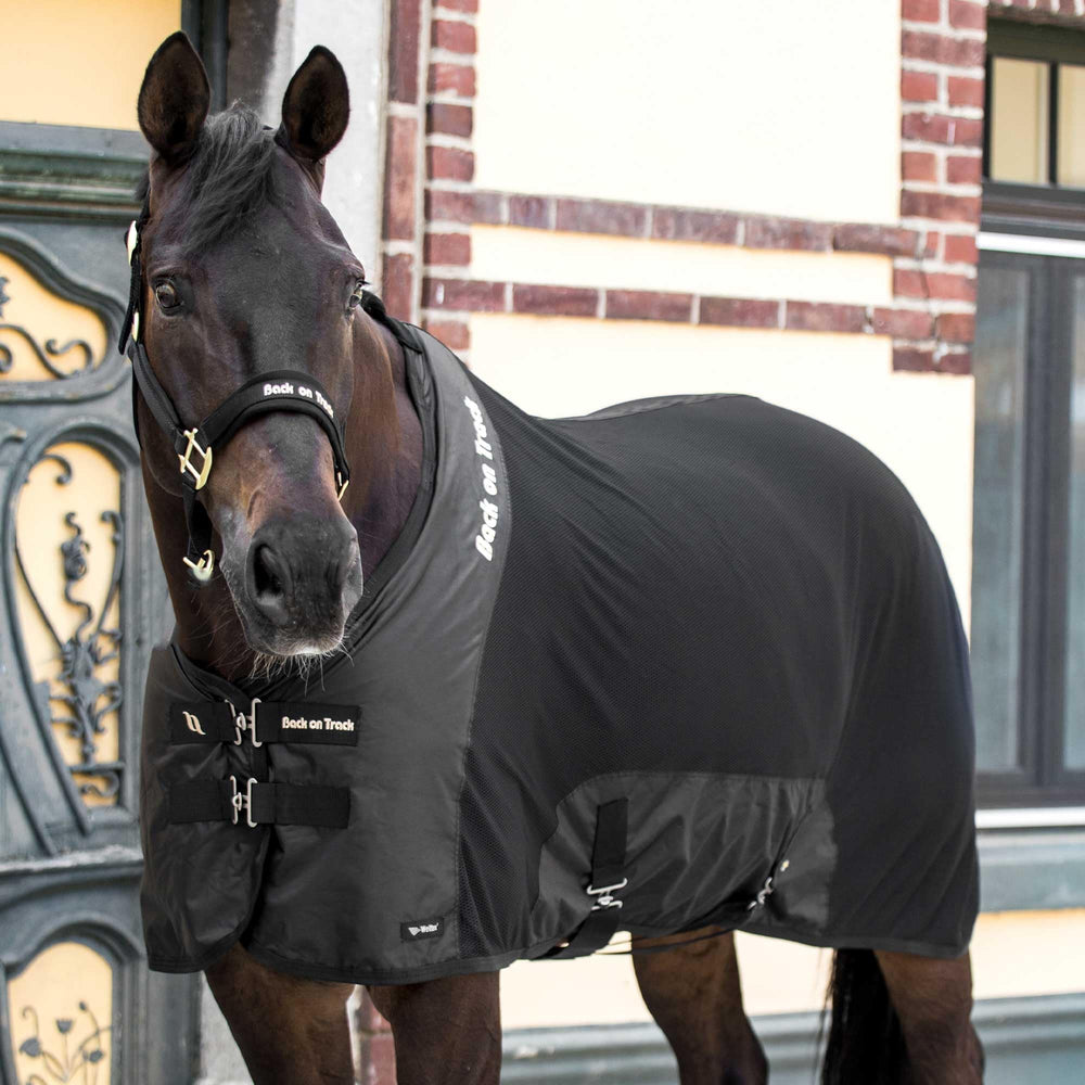 Back on Track Royal Mesh Sheet tejido Welltex en close-up, comodidad para el caballo