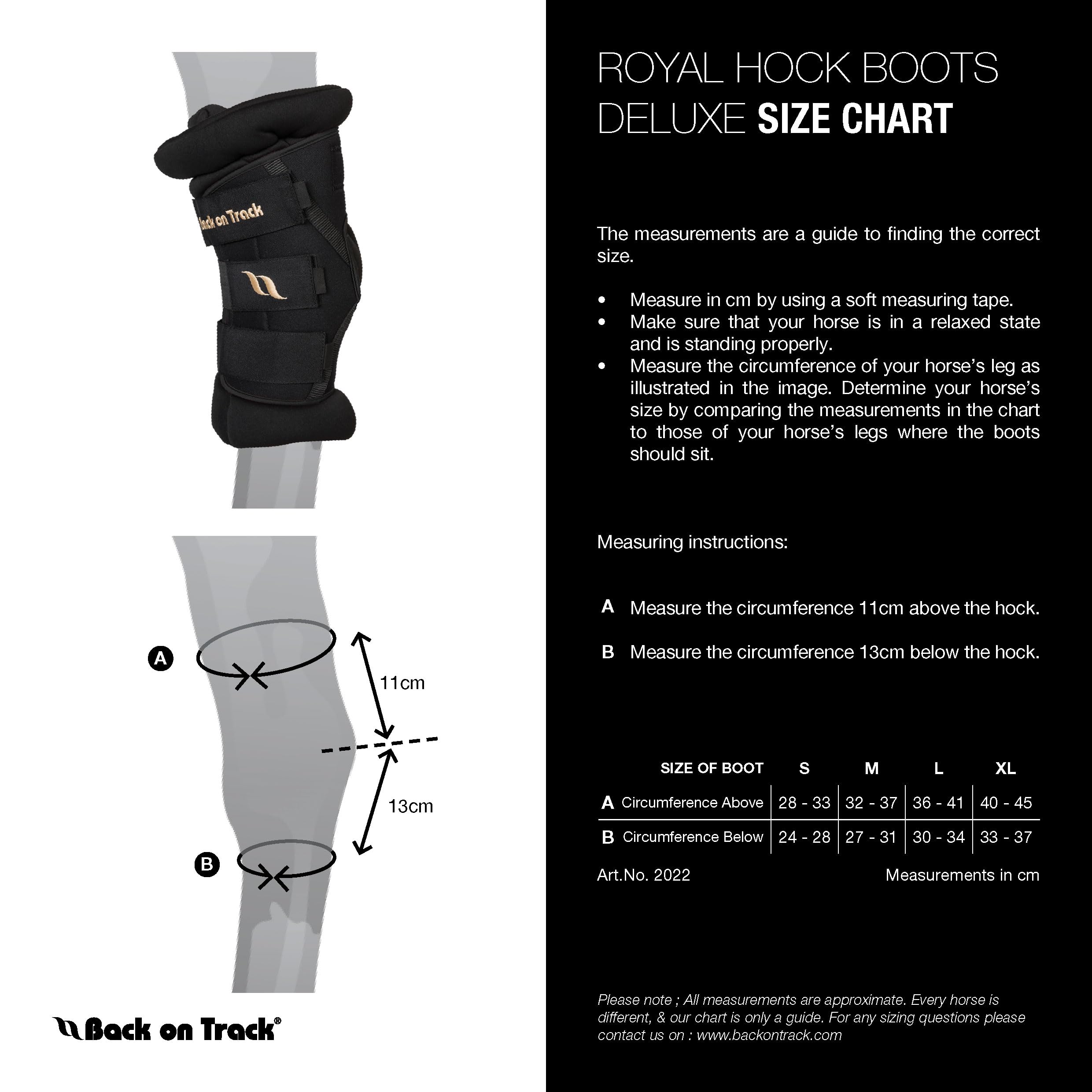 Back on Track Royal Hock Boot apertura oblonga para confort y sujeción