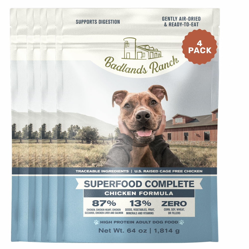 BADLANDS RANCH comida para perro con pollo entero y alto contenido proteico