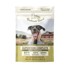 BADLANDS RANCH comido para perro secado al aire en bolsa, frescura entre porciones.