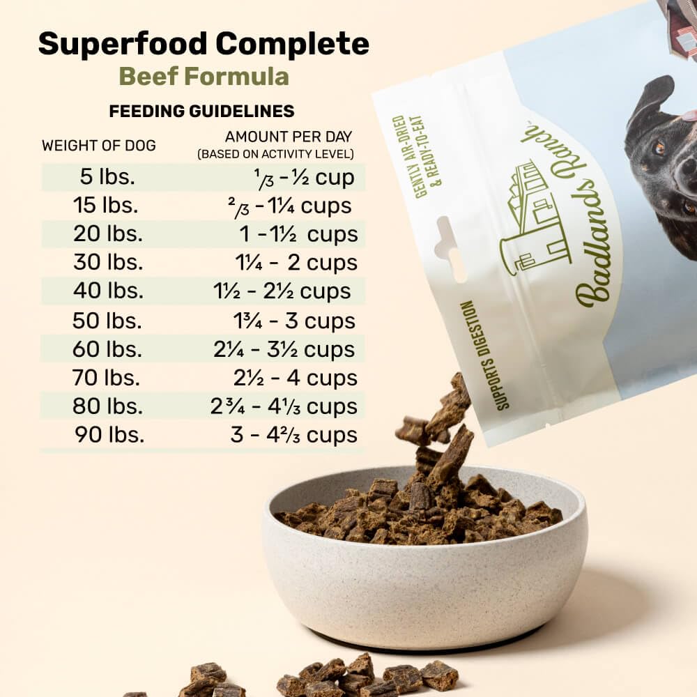 BADLANDS RANCH fórmula sin rellenos ni subproductos para una dieta limpia.