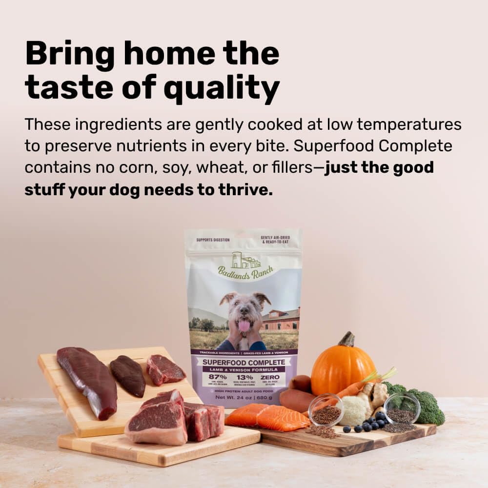 BADLANDS RANCH proceso deshidratado al aire que conserva nutrientes