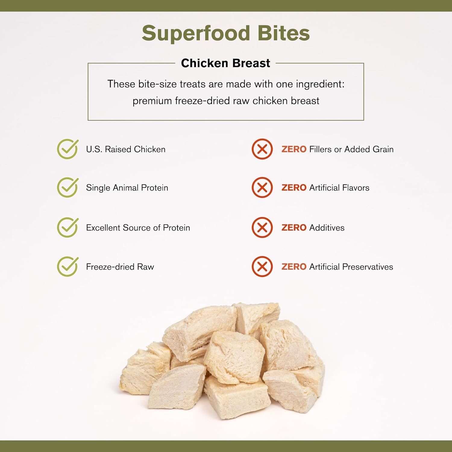BADLANDS RANCH Snacks ingrediente único de pollo, opción suave para estómagos sensibles