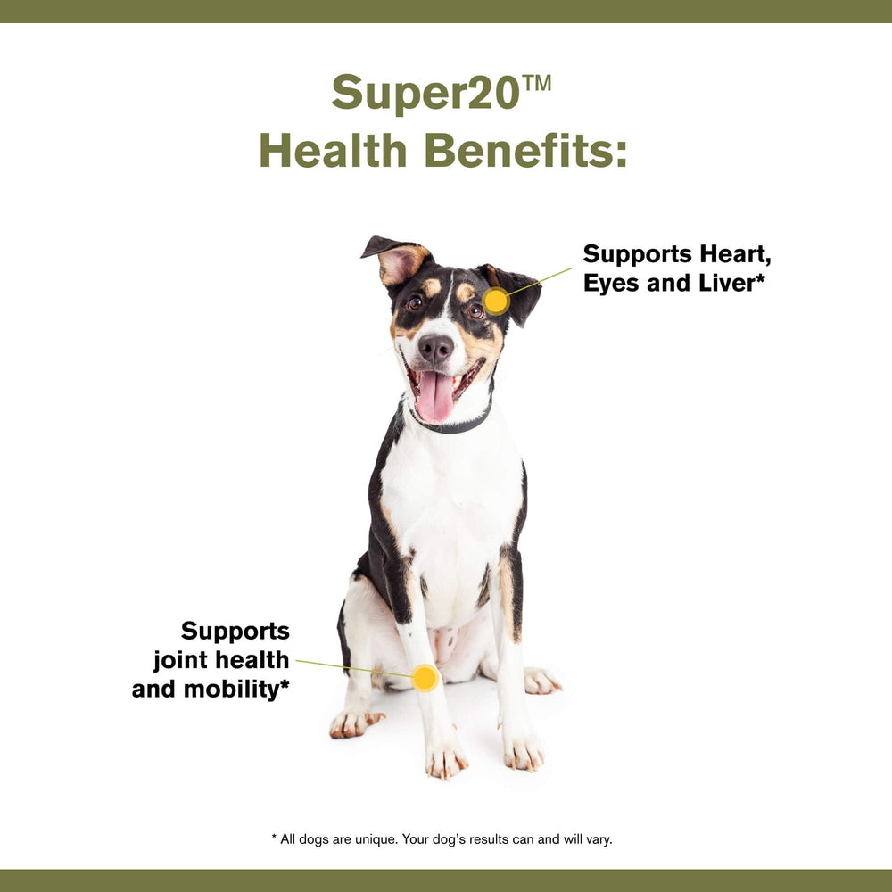 Ashwagandha orgánica en BADLANDS RANCH Super20 para perros nerviosos
