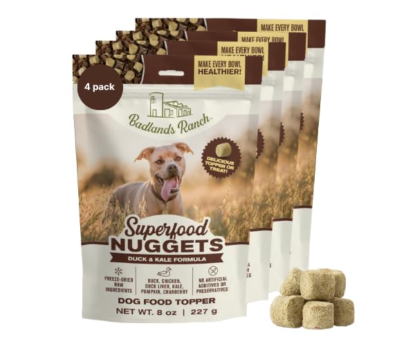 Gama de BADLANDS RANCH Superfood Nuggets en empaque visible para elegir nutrición de calidad.