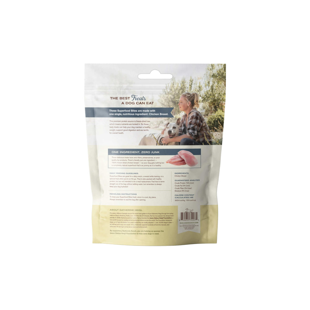 BADLANDS RANCH textura deshidratada pechuga pollo, sabor natural para perros activos
