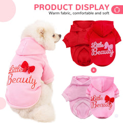 BAEJMJK suéter con capucha para perro pequeño rojo, mantiene a tu mascota cálida