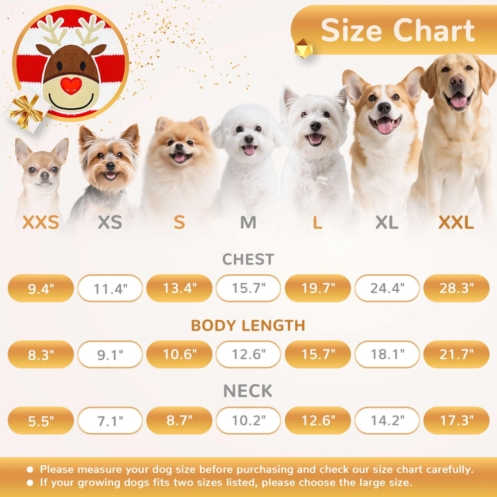 Tallas XS-XXL para un ajuste cómodo en perros pequeños y grandes.