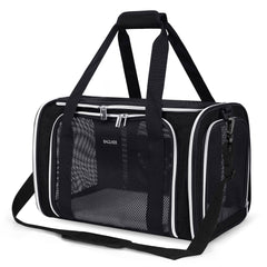 Baglher transportín blando para mascotas, ideal para viajes cortos y cómodos.