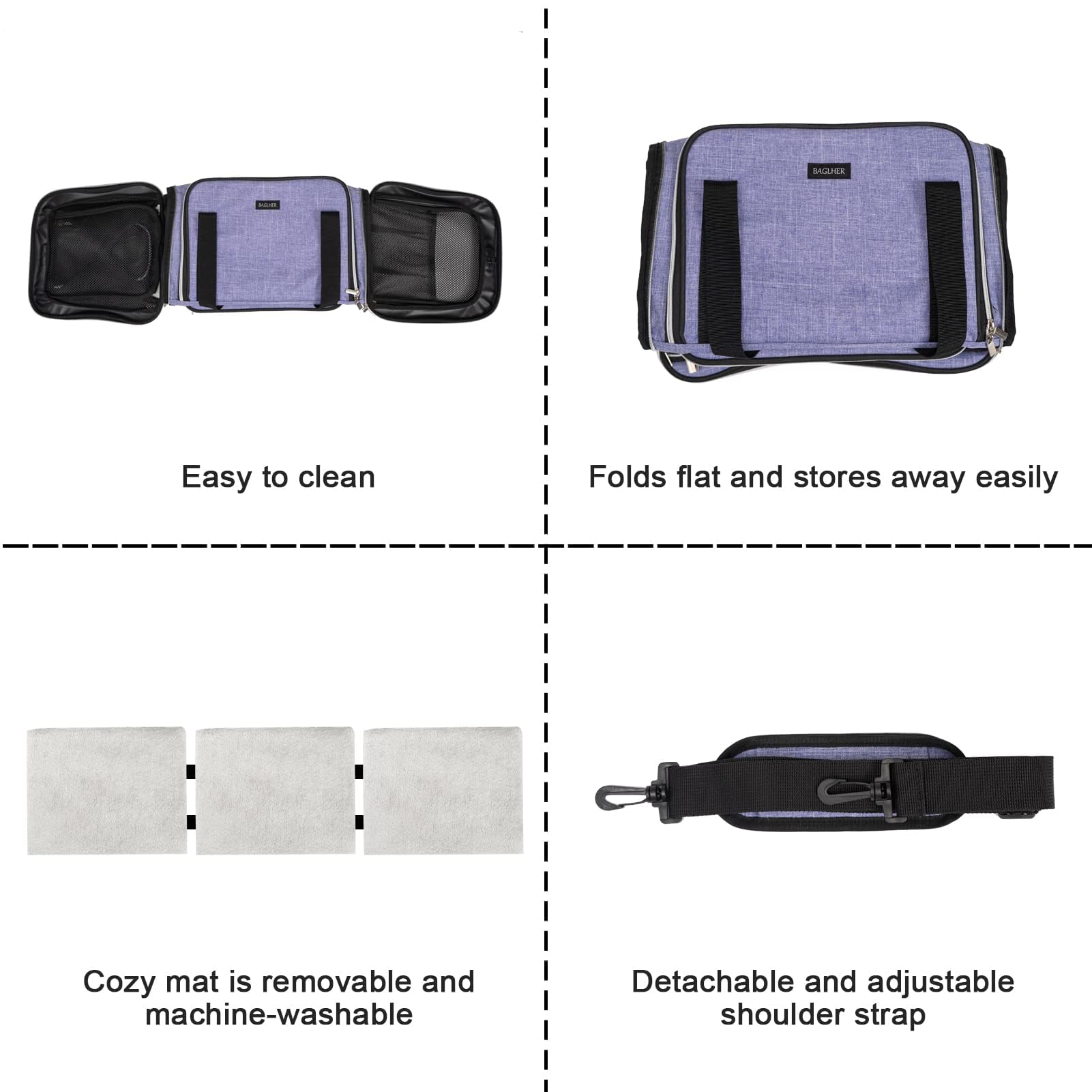 La bolsa BAGLHER funciona en coche y avión para un viaje práctico.