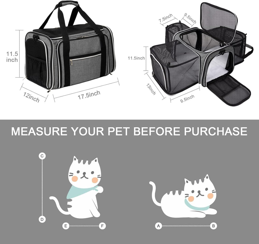 BAGLHER expandible para gato con tres lados de expansión
