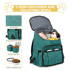 Dispensadores de silicona BAGLHER dobles, cuencos plegables para comer de inmediato.