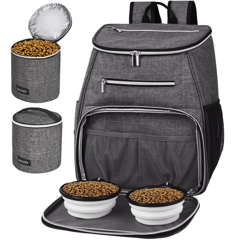 Mochila BAGLHER para viaje de perro gris, ideal para salidas con mascotas.