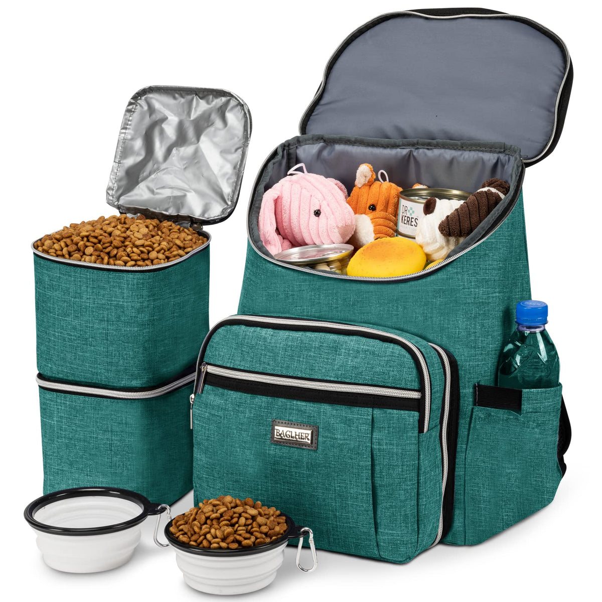 Mochila BAGLHER para viajes con perro, cómodo transporte de suministros.