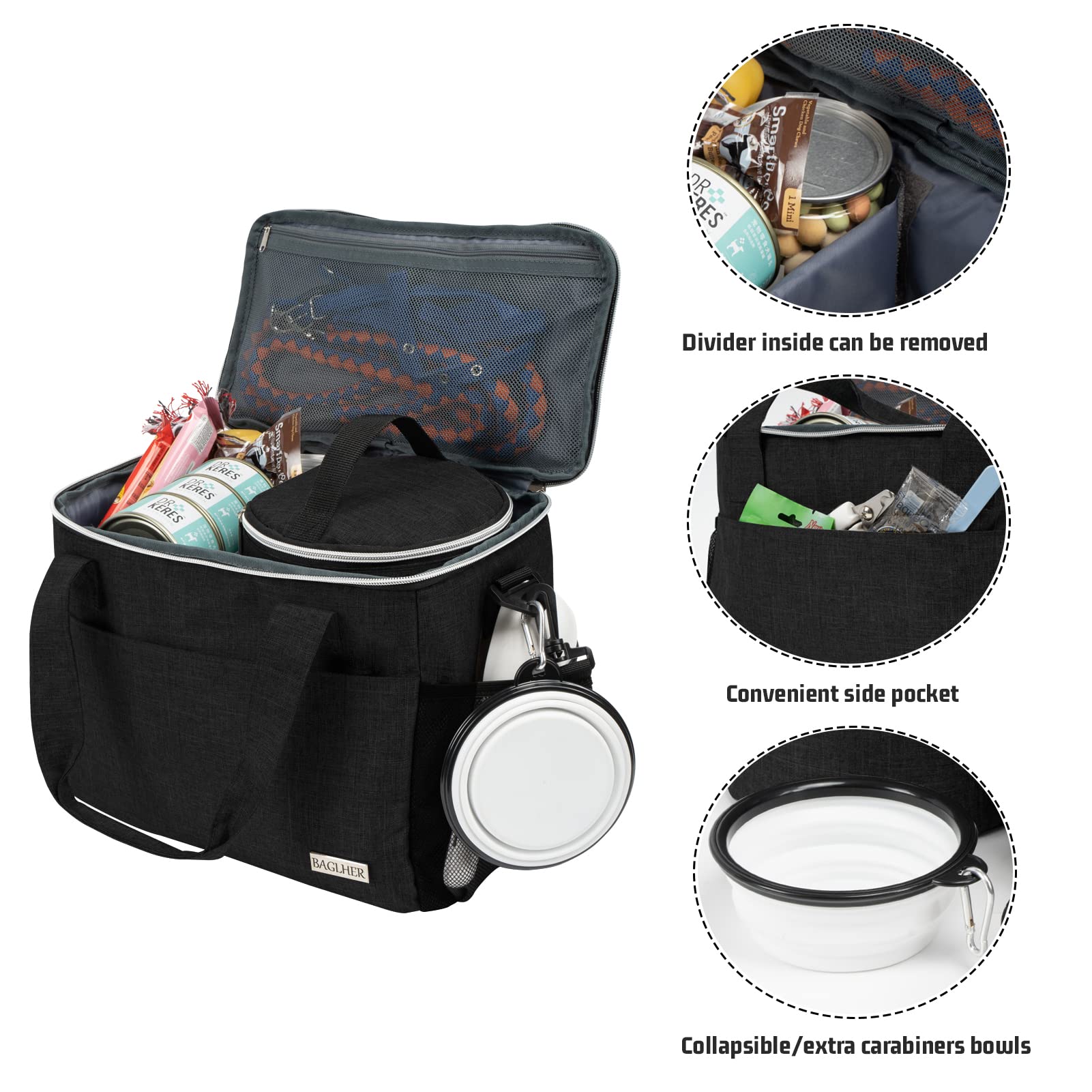 Baglher platos plegables doble: alimentación rápida en cualquier lugar del viaje.